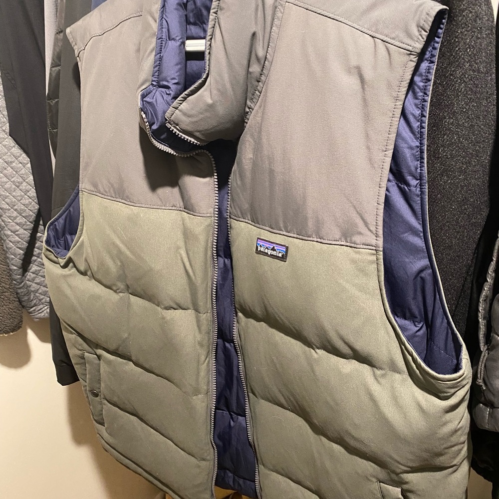 Grey/Navy Reversible Down Vest